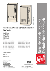 Zeige Details für Bedienungsanleitung: Sielaff FK-Serie Bild von Bedienungsanleitung: Sielaff FK-Serie