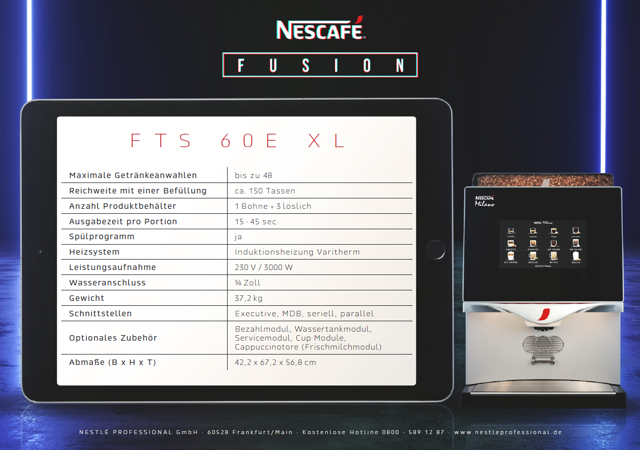 NESCAFÉ Fusion FTS 60E XL Broschüre