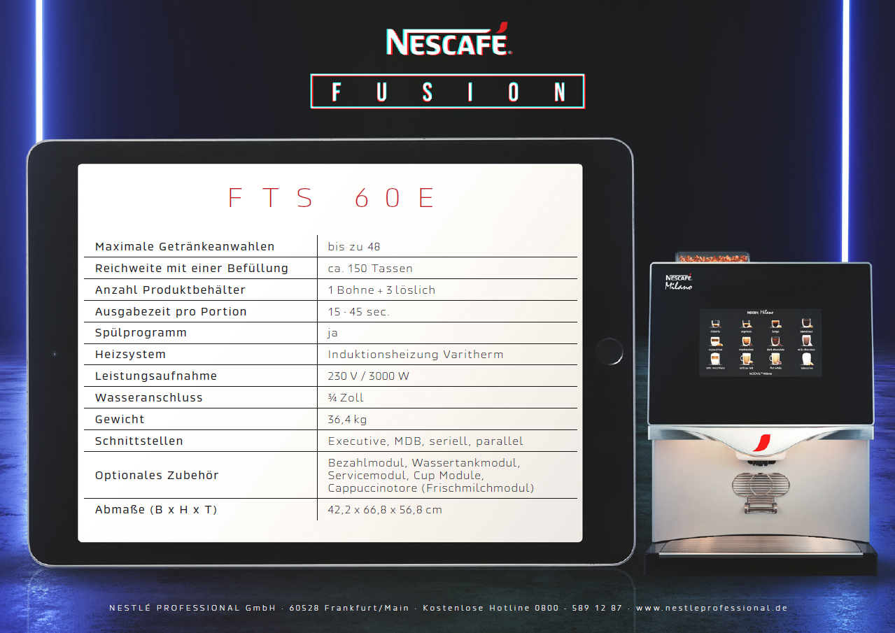 NESCAFÉ Fusion FTS 60E Broschüre