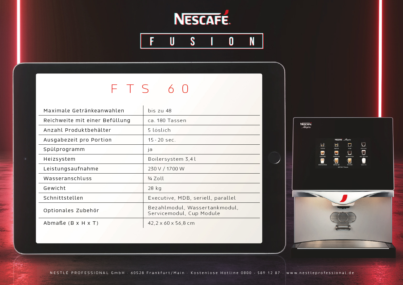 NESCAFÉ Fusion FTS 60 Broschüre