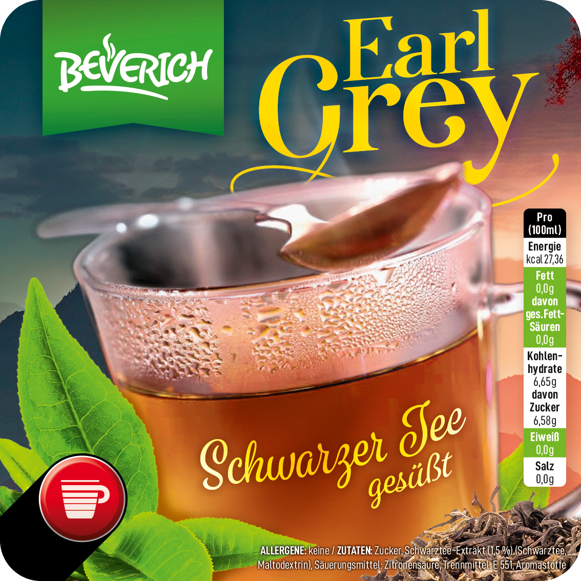 Bild von Beverich Earl Grey - Schwarzer Tee (mit Zucker)