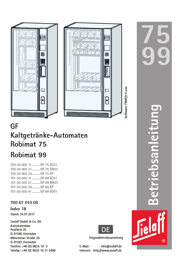 Bild von Bedienungsanleitung: Sielaff Robimat