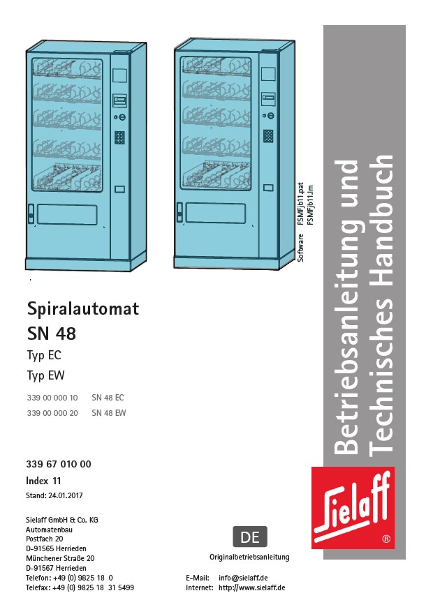 Bild von Bedienungsanleitung: Sielaff SN 48